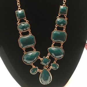 Green and gold Cookie Lee Statement Necklace